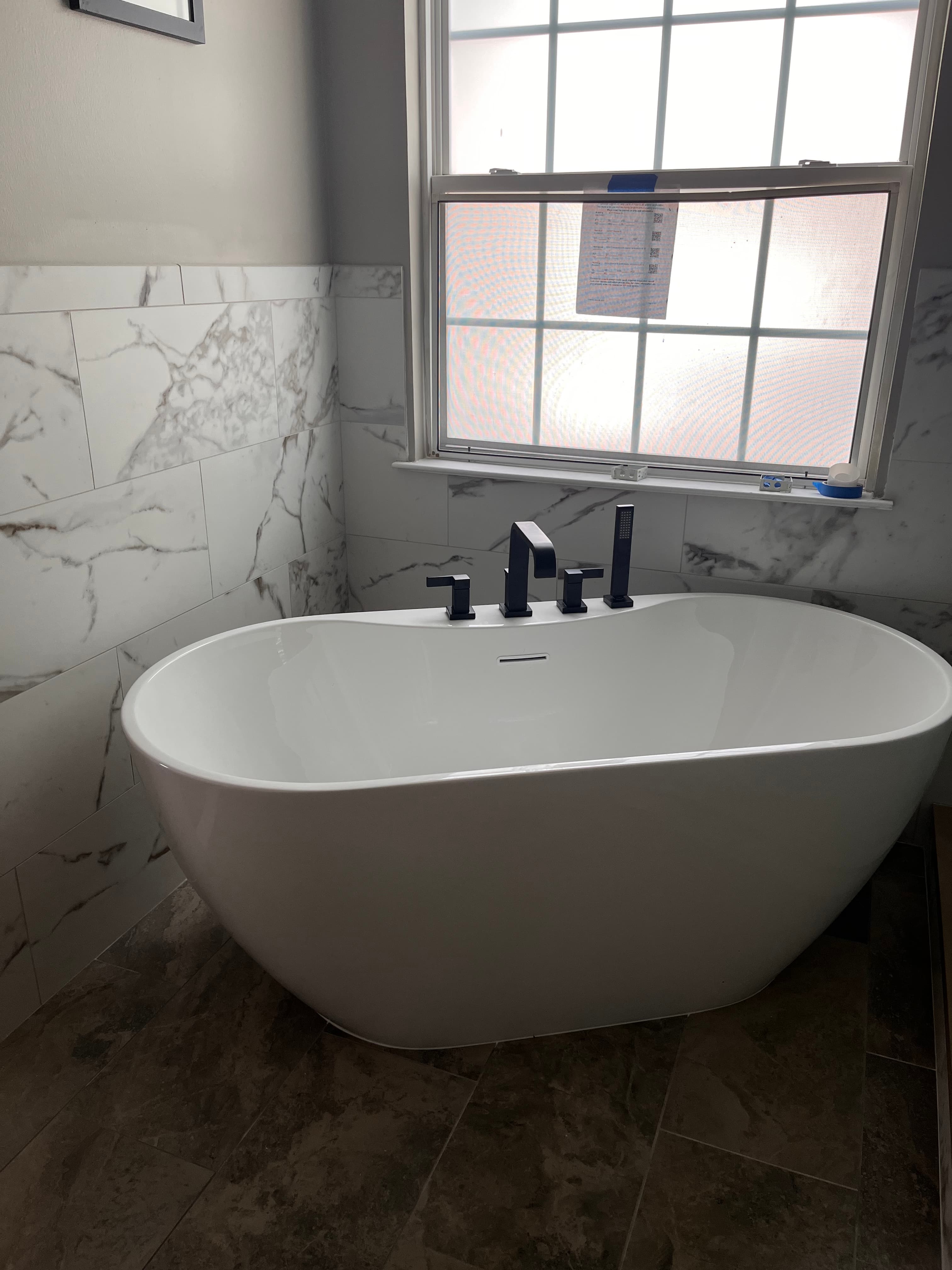 Alternate view of bathroom renovation project K