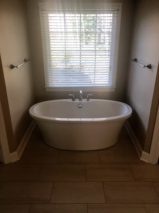 Bathroom renovation with updated fixtures and contemporary design