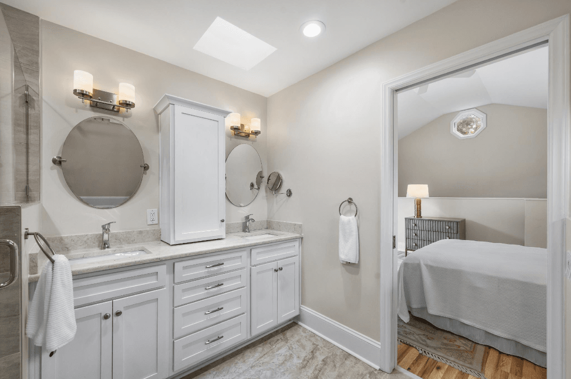 Bathroom renovation with modern amenities and updated styling
