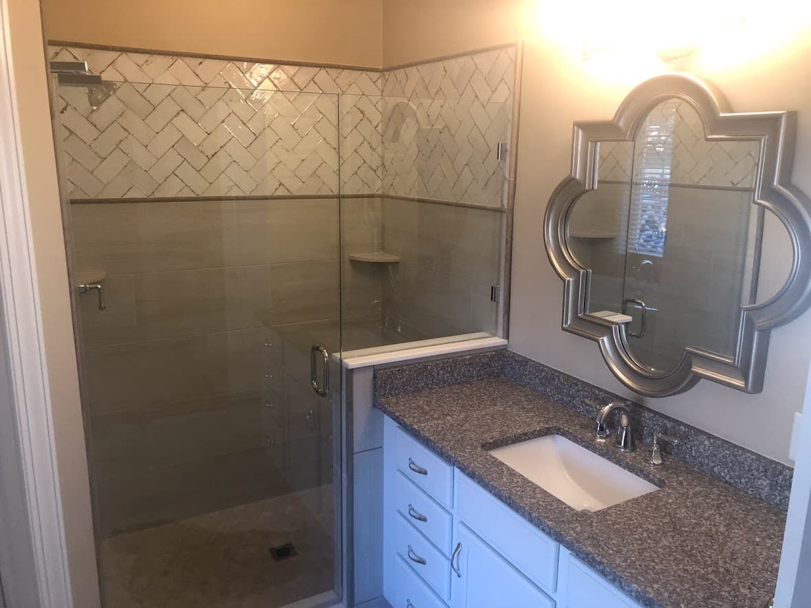 Completed bathroom renovation showcasing refreshed space