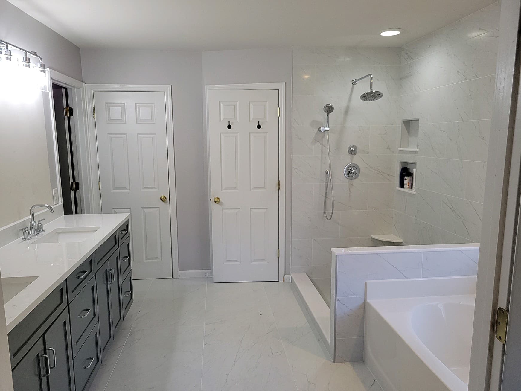Bathroom renovation project Q with updated fixtures and finishes