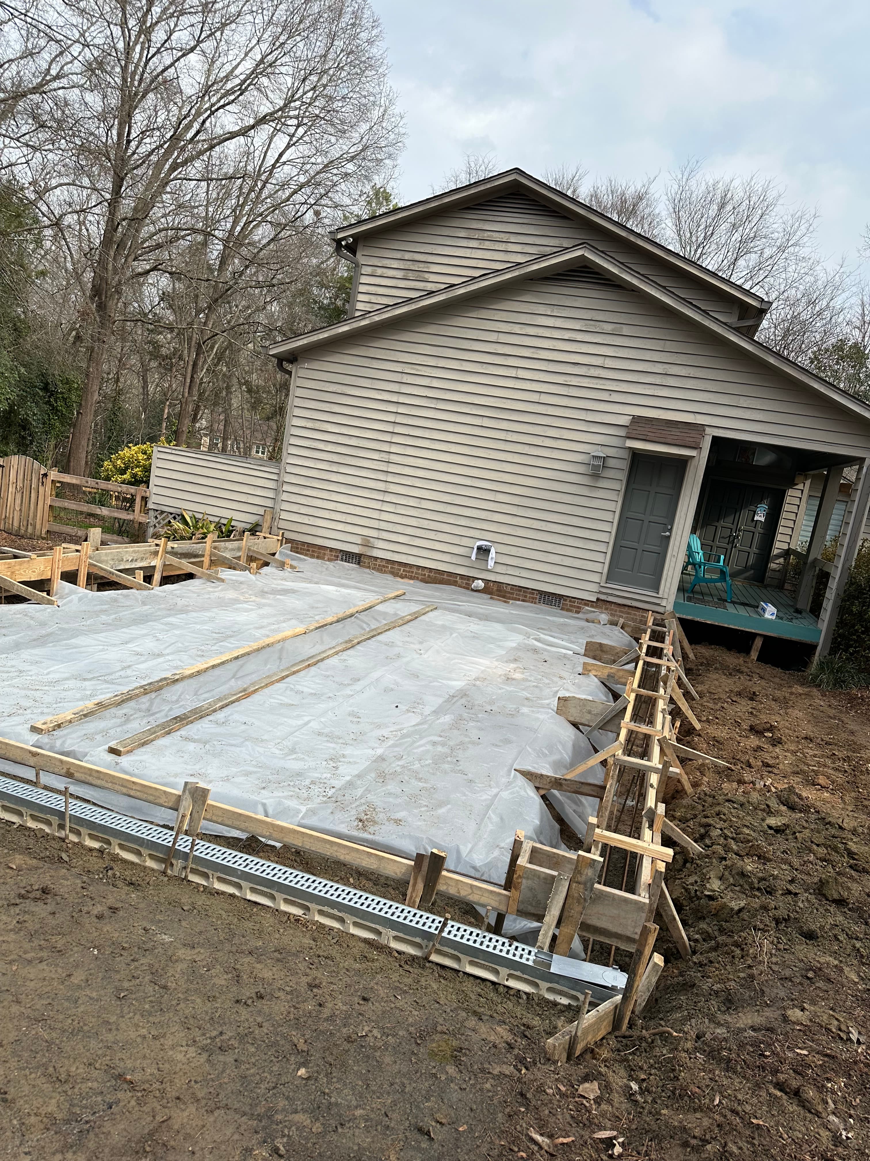Garage entry wall lacking storage before modernization